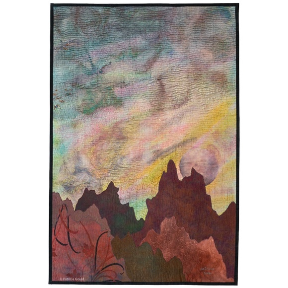 AIR: THAT WHICH SURROUNDS & INFLUENCES -  mixed media textile wall hanging - Picture 1 of 9